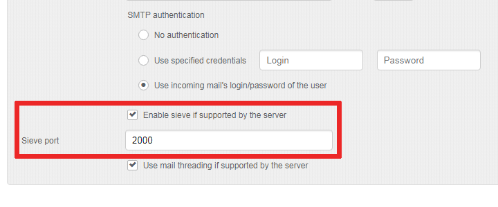 Enable sieve if supported by the server