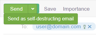Sending self-destructing email
