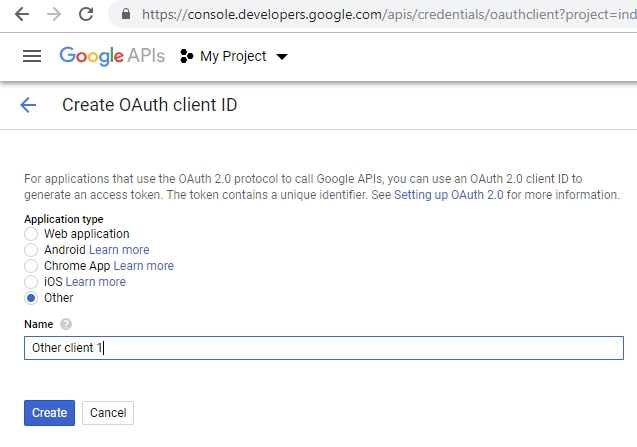 Connecting to Google services using custom OAuth client